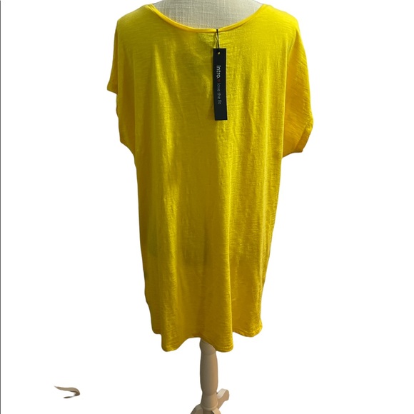 ▪️NWT INTRO Yellow Shirt with Embroidered Accent - Picture 5 of 10